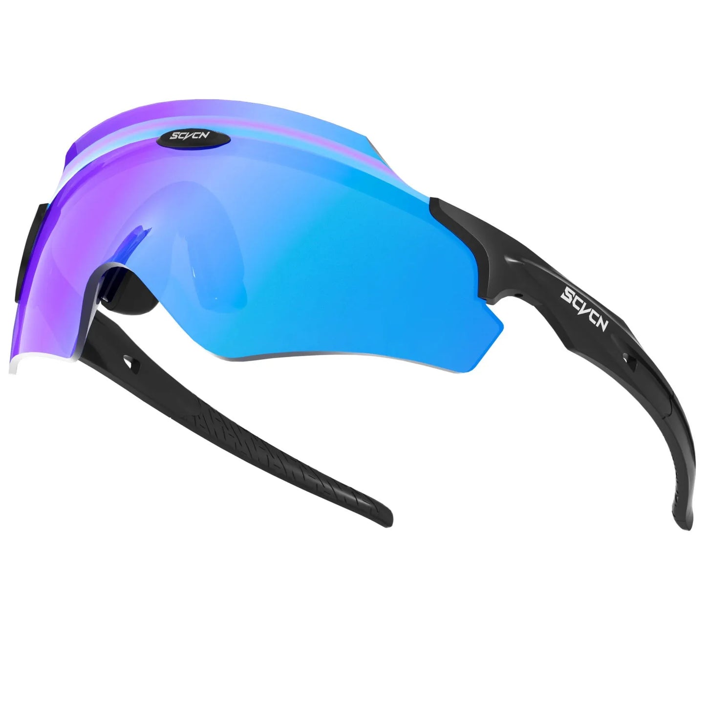 Frameless windproof sports glasses with colourful lens and TR material construction