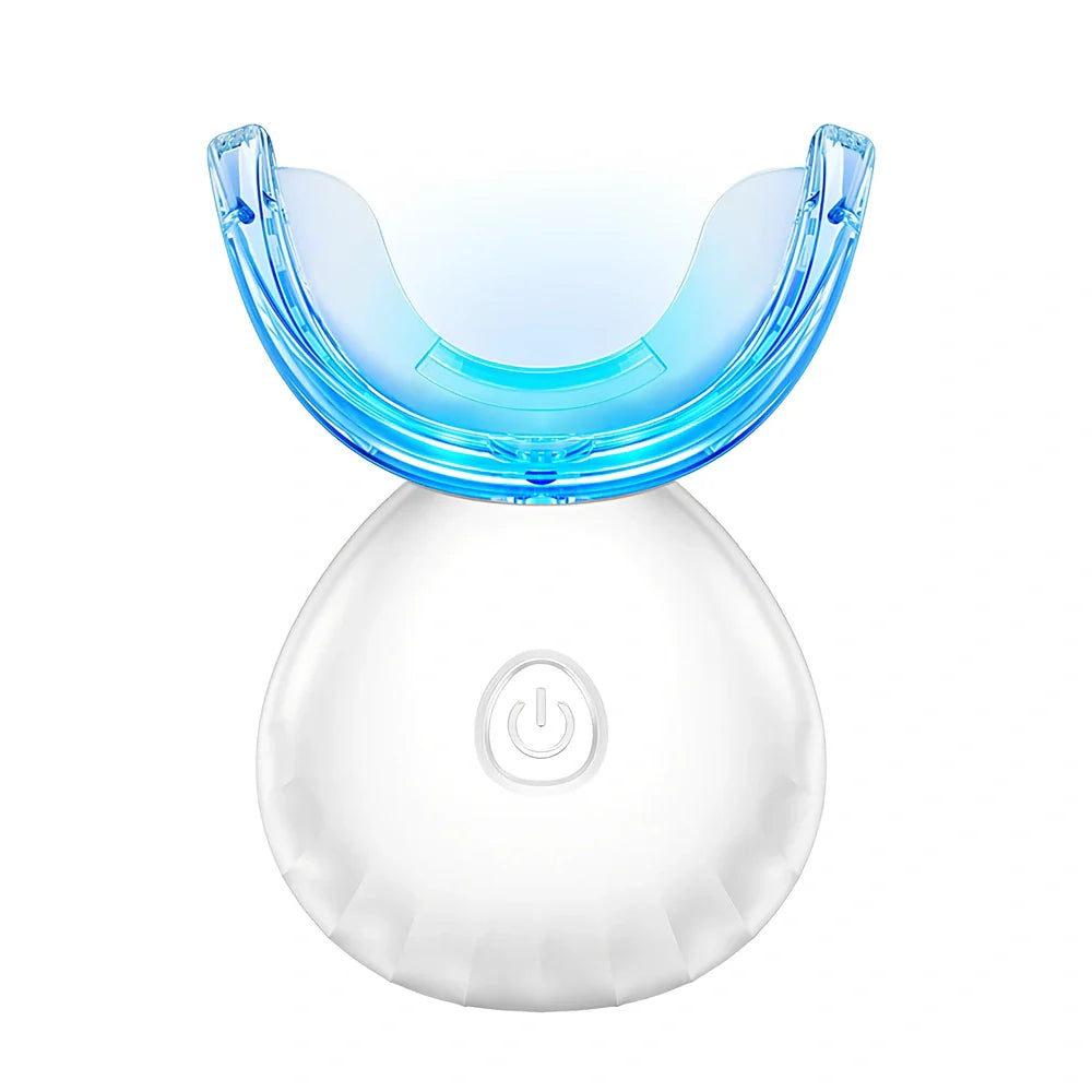 Shell Lamp wireless teeth whitening kit with LED light, gel pens, and colour card in black or white