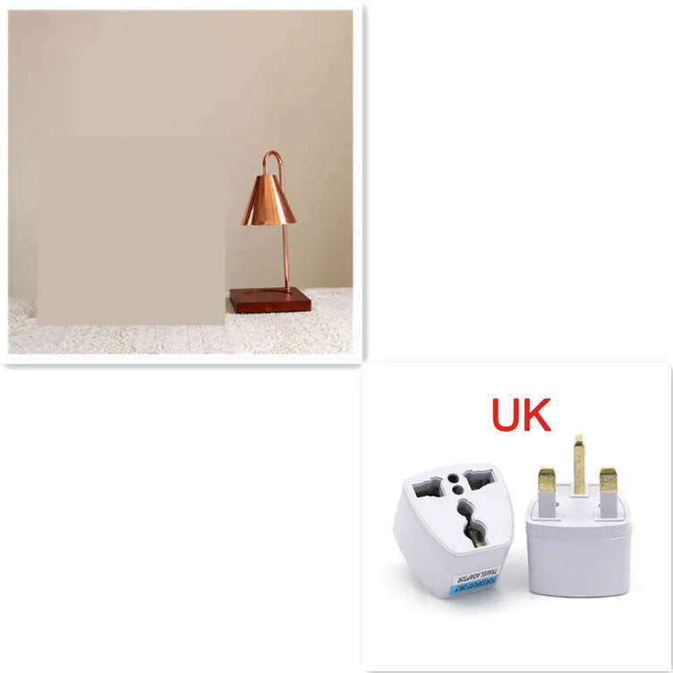 Electric wax melt warmer lamp with stepless dimming, cold rolled steel body, 15 x 33.5 cm, GU10 bulb