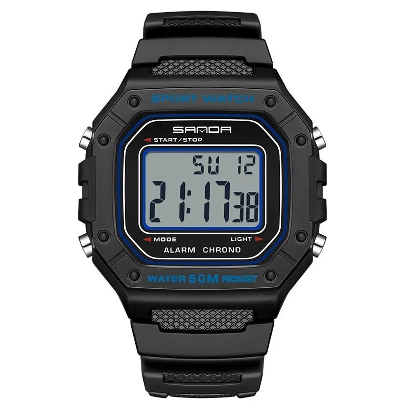 Youth electronic swimming waterproof watch with alarm clock in multiple colour options