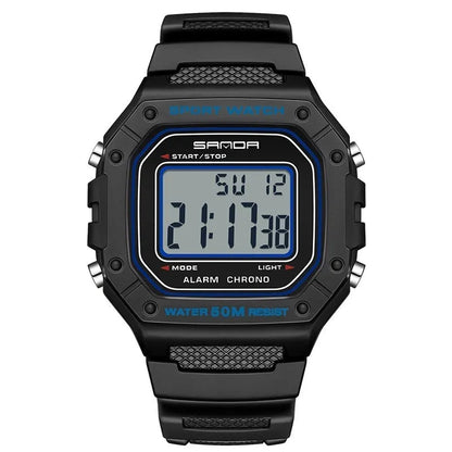 Youth electronic swimming waterproof watch with alarm clock in multiple colour options