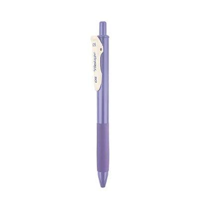 Retro colour gel pen set with plastic barrel and 0.5mm tip in five colour options