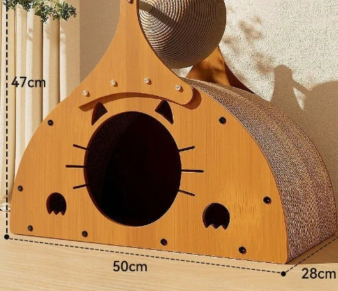 Durable sisal scratch mat with crumb-resistant surface for cats