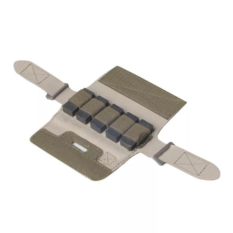 Tactical Helmet Counterweight Bag in black, mud, and camouflage colors