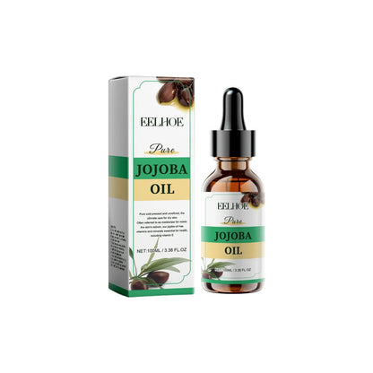 100ml bottle of organic jojoba facial oil with orange extract and vitamin E