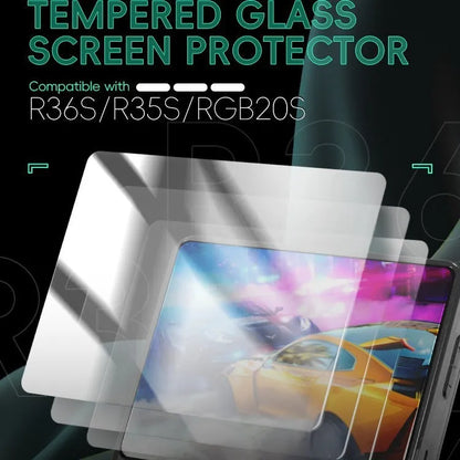 Tempered film for R36S R35S RGB20S handheld game machine, 3.5 inch HD scratch-proof dustproof screen protector