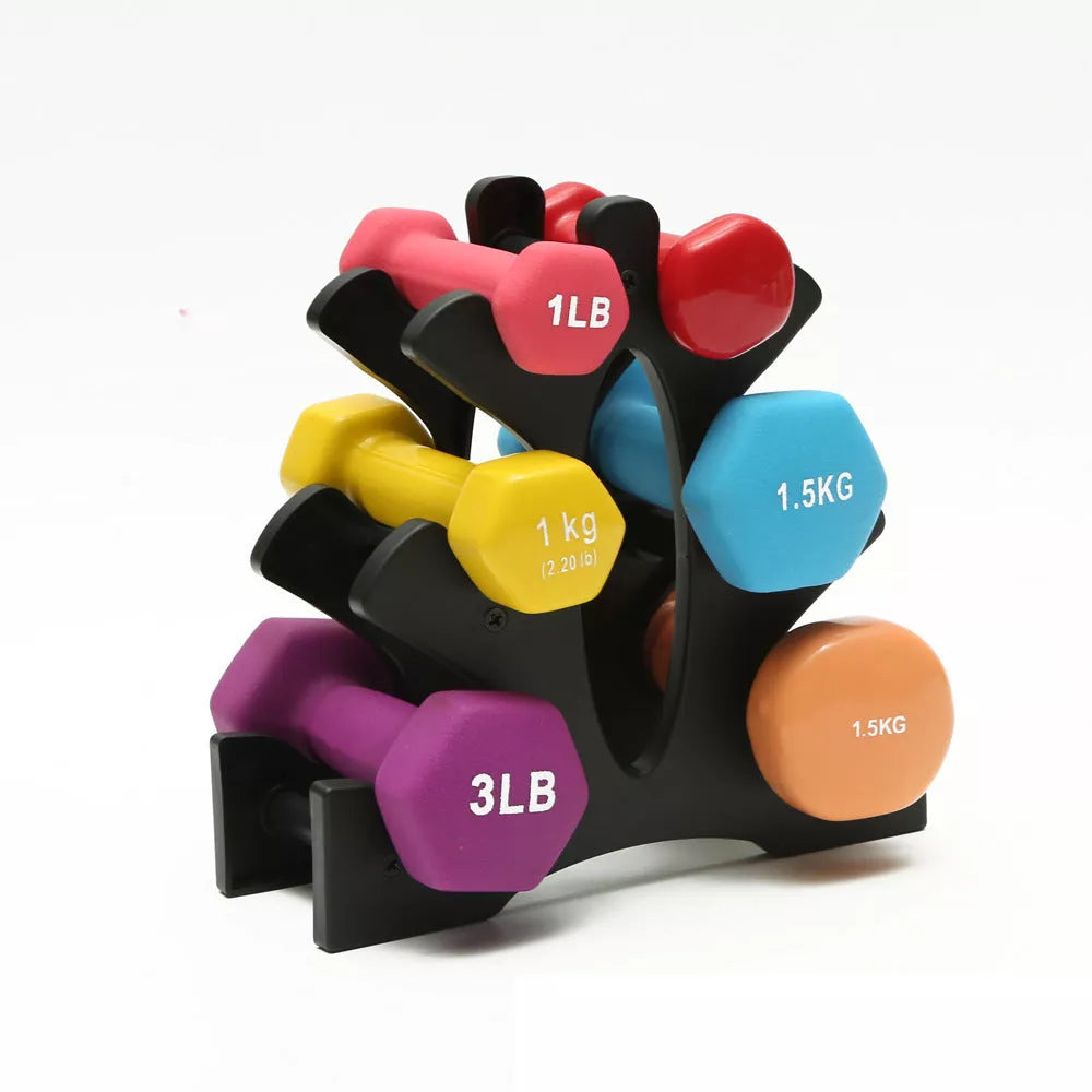 PVC Fitness Dumbbell Rack Holder for home gym organization