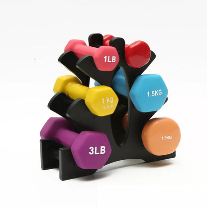 PVC Fitness Dumbbell Rack Holder for home gym organization