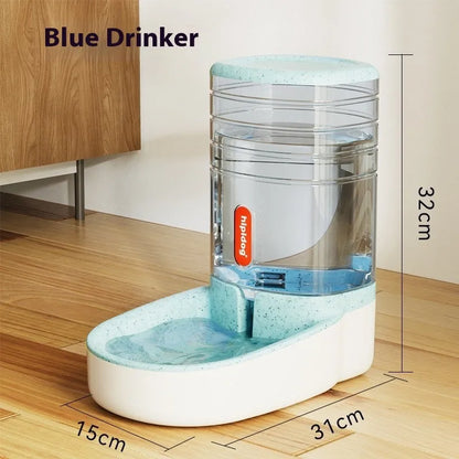 Automatic pet water fountain and feeder in a choice of colours with 3.8-litre capacity.