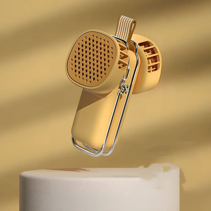 Folding USB mini portable fan in cream ice with 20cm blade and 50cm cord for summer cooling