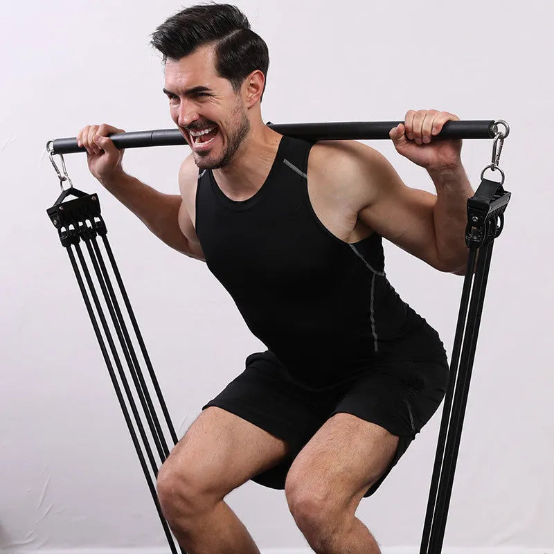 Gym equipment handle accessories with bearing ring for Pilates sticks, steel construction with EVA grip