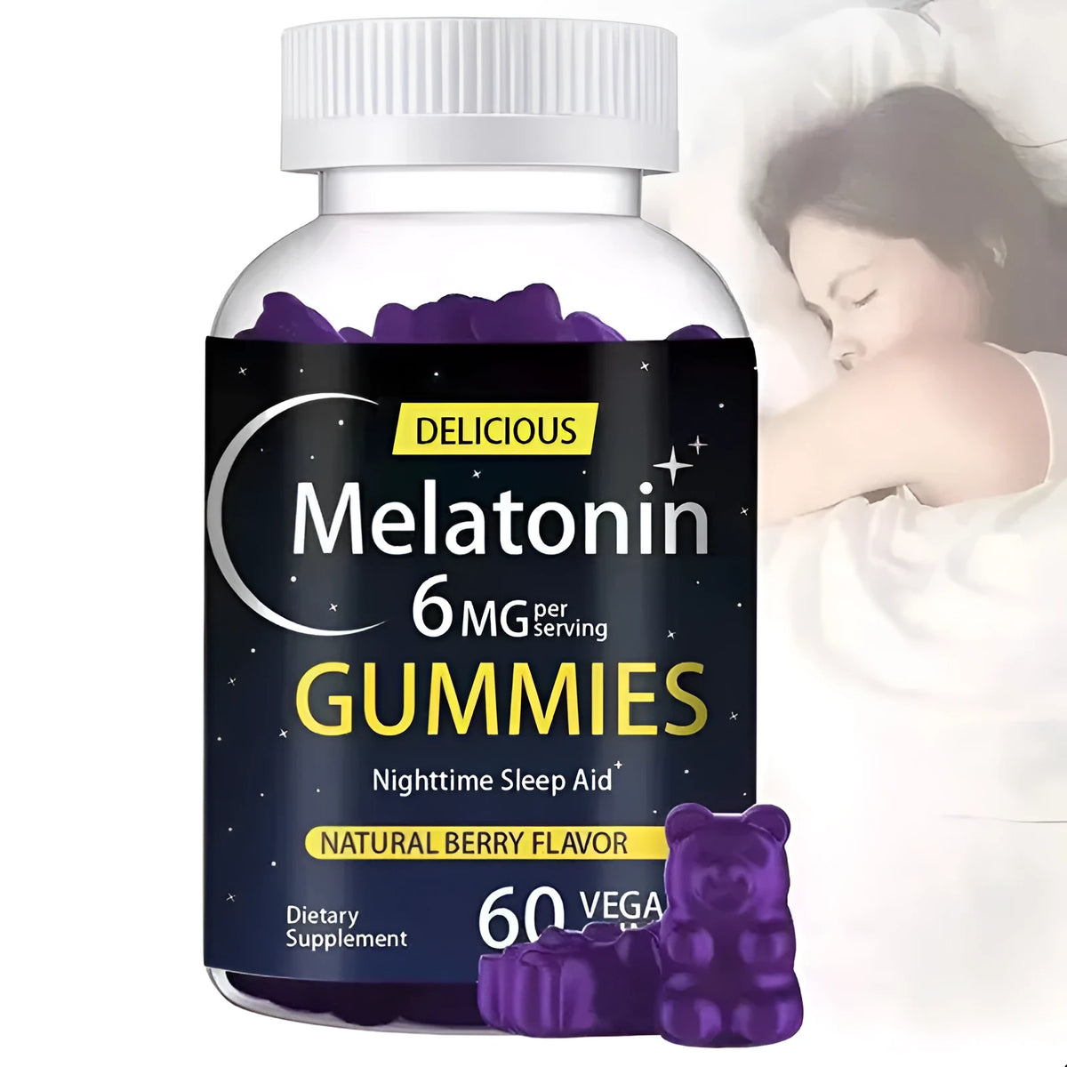 Vitamin sleep jelly soft candy pack, 60 pieces x 3g, with xylitol and vitamin A