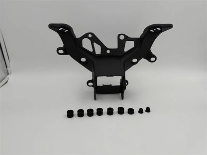Black heavy aluminium headlight bracket for BMW S1000RR motorcycle 2009 to 2018 models