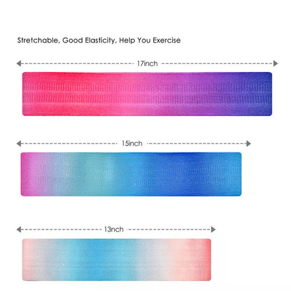 Anti-slip Squat Resistance Band in fixed mix color for fitness and buttocks shaping