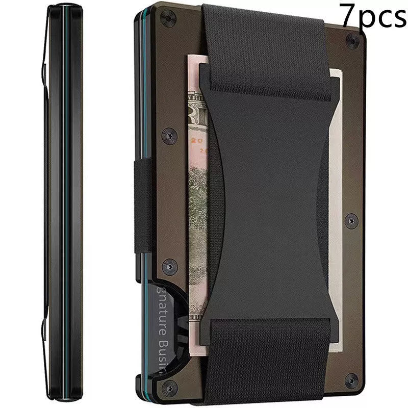 Metal carbon fiber wallet with RFID blocking technology in various colors