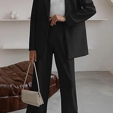 Stylish women's casual solid color suit set in various colors