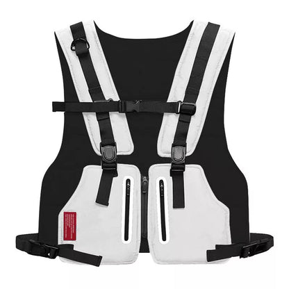 Unisex outdoor training clothes in black and white, made from durable chemical fiber blend