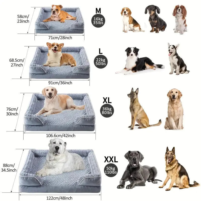 Dog kennel pad waterproof fabric removable washable dog bed mat for medium large dogs sizes 71x58cm 91x69cm 107x76cm 122x89cm in light grey dark grey coffee brown colours