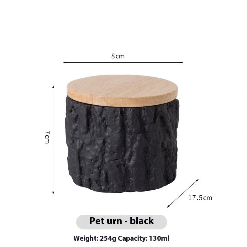 Handmade cement pet memorial casket for cremation ashes in six colour options