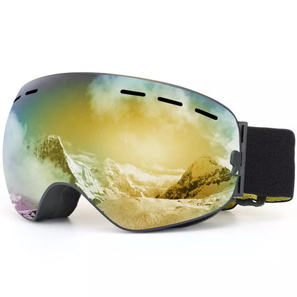 HX18 Edge Ski Goggles with anti-fog coating and windproof design