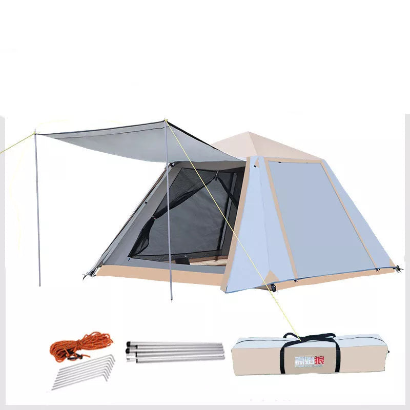Qingyun Aluminum Pole Tent quick-open design for camping and beach outings