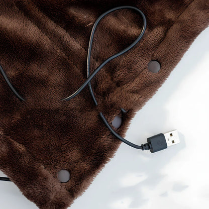 USB heating blanket in grey, lotus root, or coffee colour with 80x100cm, 80x140cm, and 80x160cm size options