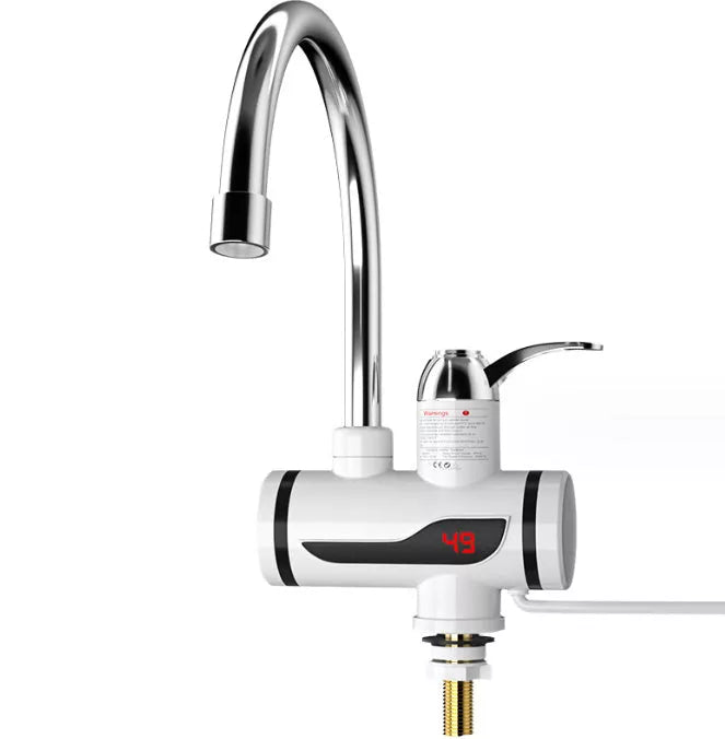 Electric instant water heater tap with adjustable temperature for kitchen or bathroom use