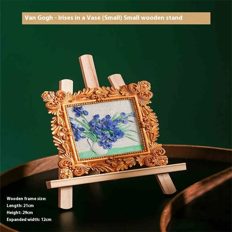 DIY oil painting kit with epoxy canvas, propylene paints, and brushes for creating hand-drawn artwork at home