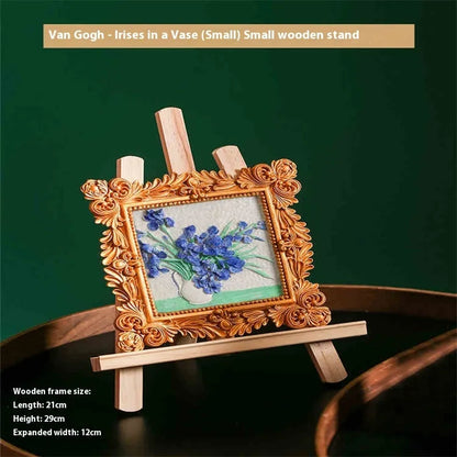 DIY oil painting kit with epoxy canvas, propylene paints, and brushes for creating hand-drawn artwork at home