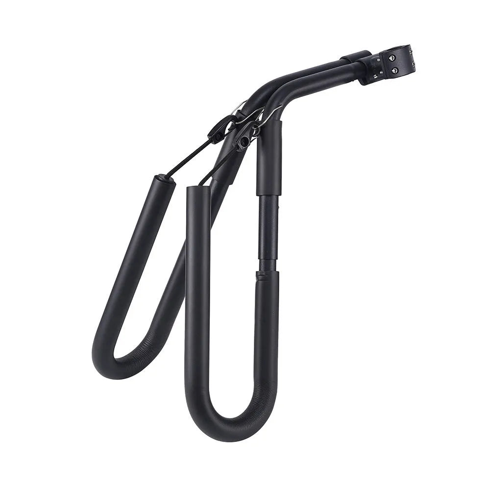 Black aluminium surfboard wall mount bracket for surfboard or bicycle storage, 1.45kg alloy frame