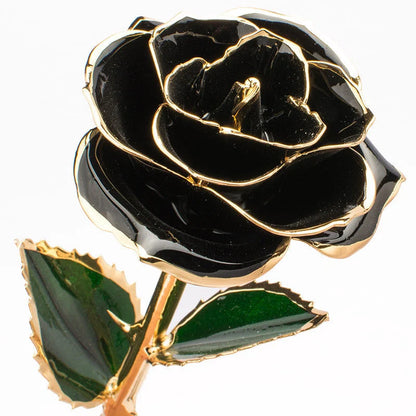 24K gold-plated rose in elegant gift box, perfect for Valentine's Day
