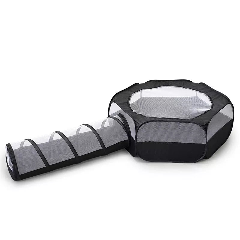 Foldable cat tunnel with removable design, perfect for play and rest