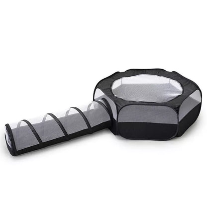 Foldable cat tunnel with removable design, perfect for play and rest