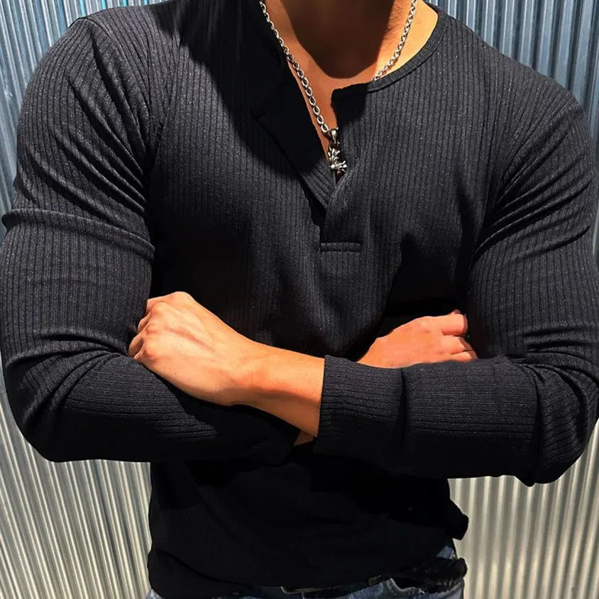 Men's quick-drying breathable striped top in black or white, rabbit fur fabric, sizes M to 3XL.