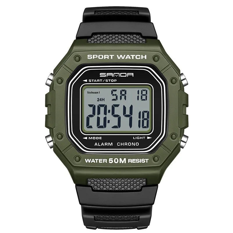 Youth electronic swimming waterproof watch with alarm clock in multiple colour options