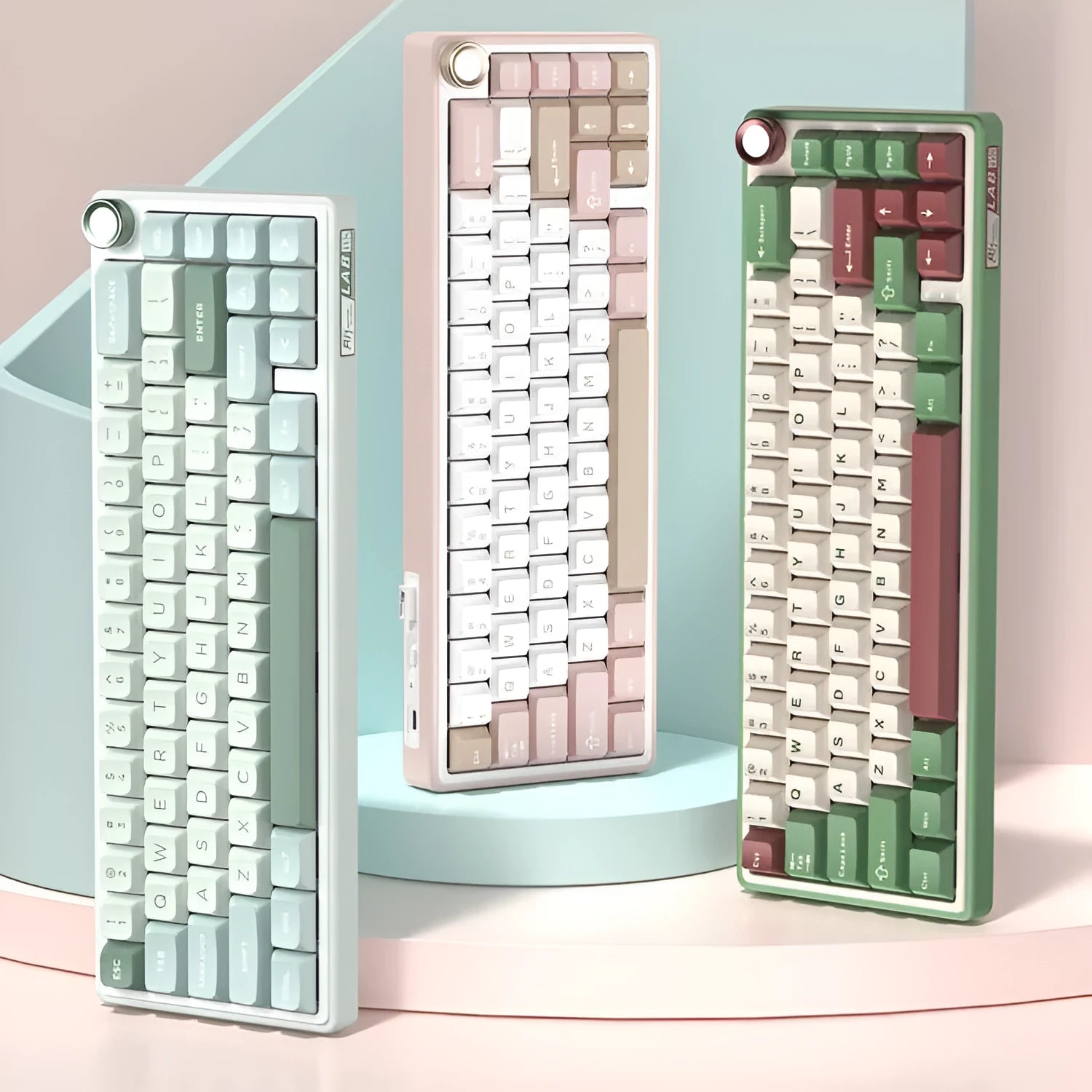 Wireless mechanical keyboard with RGB lighting in multiple colour options
