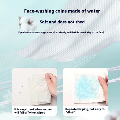 Disposable face cloth towel roll with removable hanging design, 100 sheets
