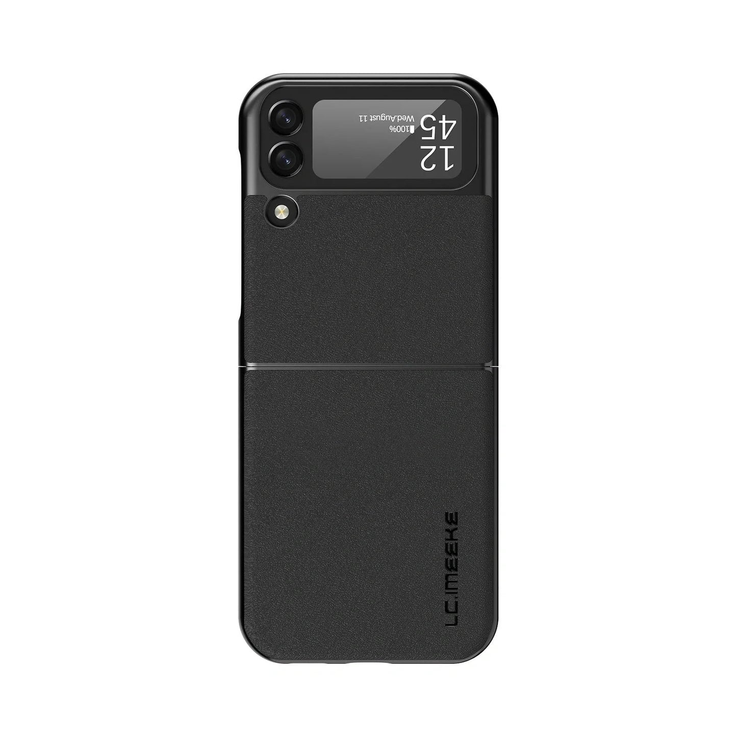 Samsung Galaxy Z Flip3 leather phone case with frosted finish in multiple colors
