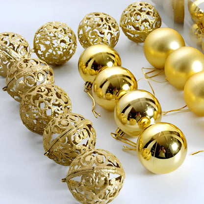 100 Christmas matte decorative balls in 12 colours including champagne, lake blue and rose red