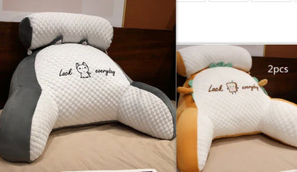 Adjustable ergonomic reading pillow with breathable fabric and detachable cover for comfortable support and easy cleaning