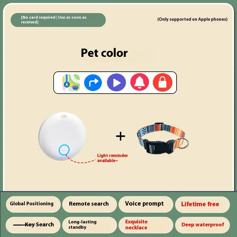 GPS pet locator device for cat and dog tracking with collar attachment