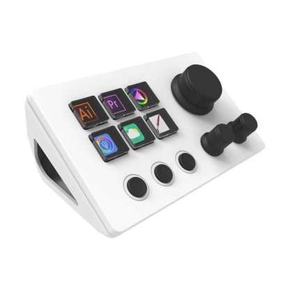 Black and white Visual Keyboard N3 USB numeric keypad with data cable and mounting bracket.