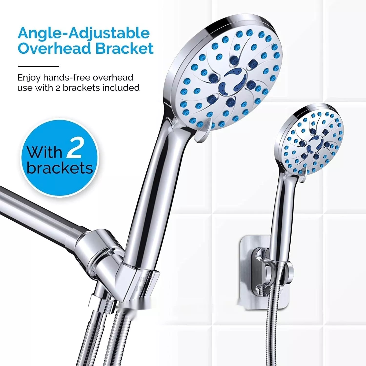 Portable handheld shower with adjustable settings and durable ABS construction