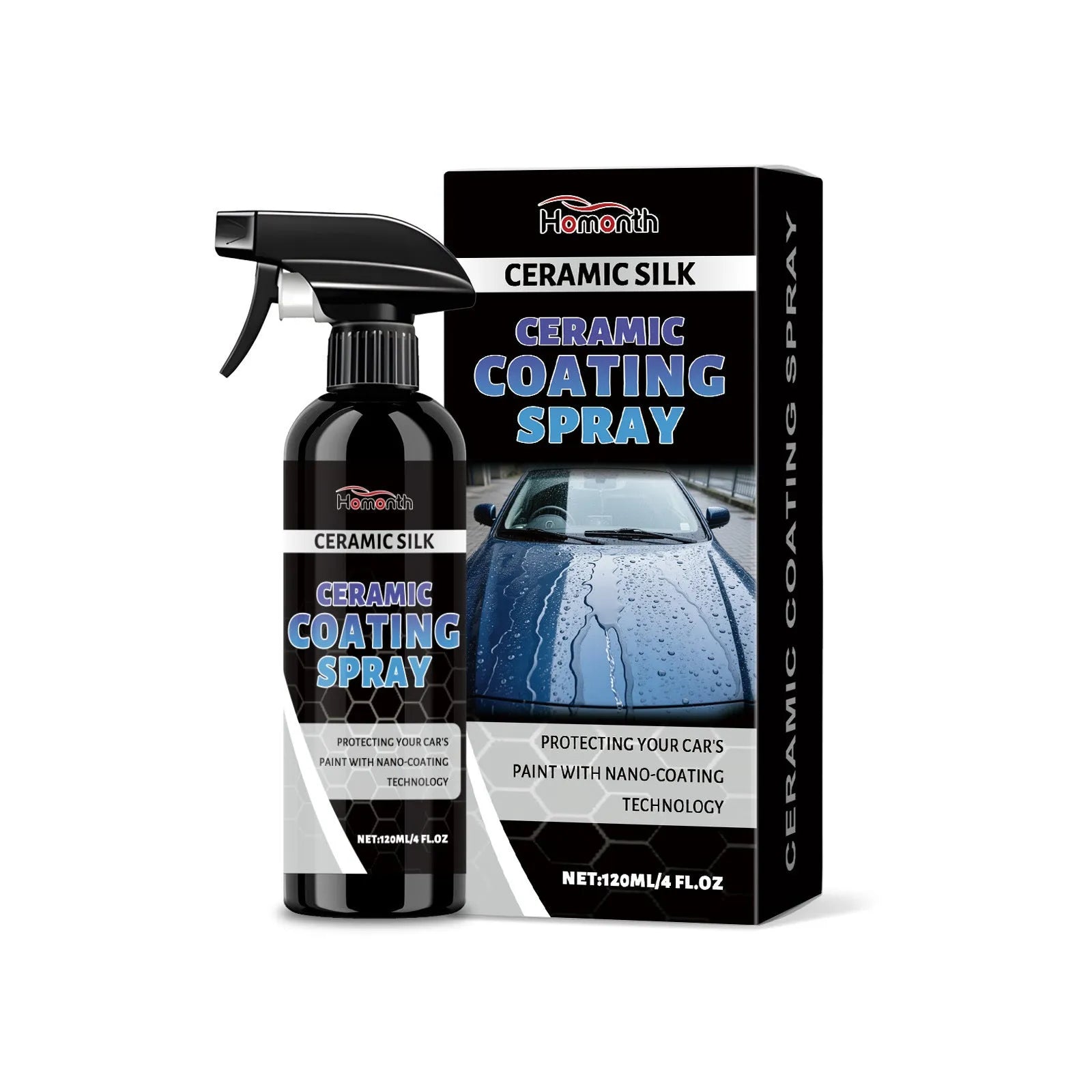 120ml ceramic coating spray bottle for vehicle paint protection with anti-fading properties