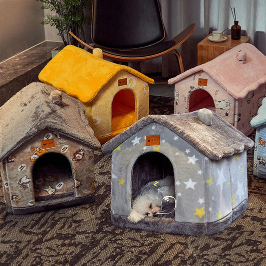 A cozy and comfortable pet bed with a self-warming fabric, durable non-slip base, and removable machine-washable cover
