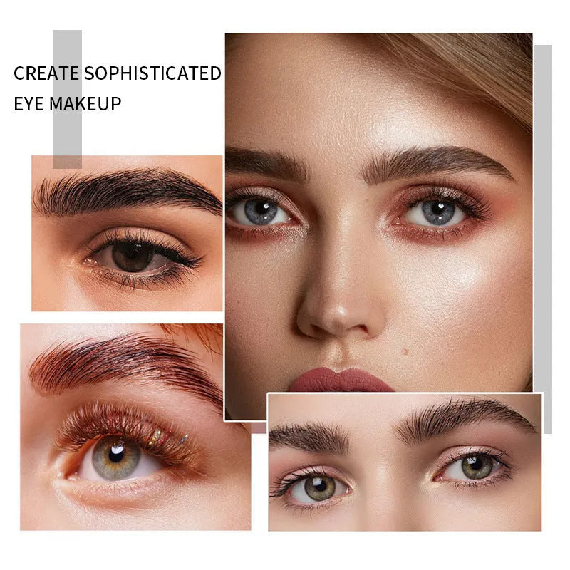 Eyebrow glue with brush applicator in pink or white colour for natural eyebrow definition
