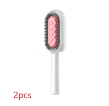 Green plastic pet hair removal comb with disposable wipes for cats and dogs