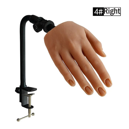 Silicone nail art practice fake hand model for manicure training in various colours