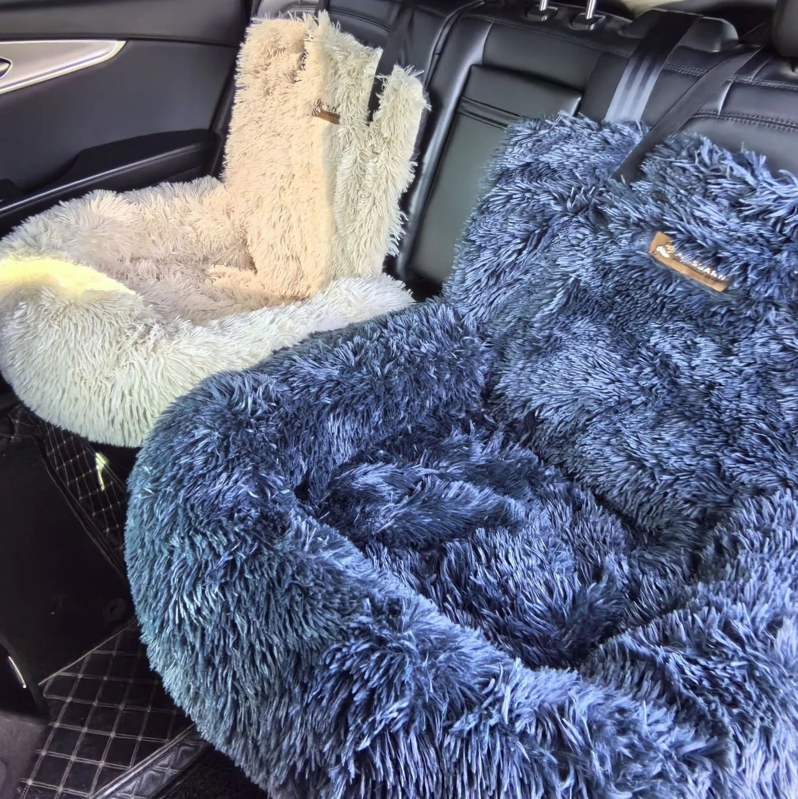 Winter thicken thermal vehicle pet mat with 50cm high sides on car seat