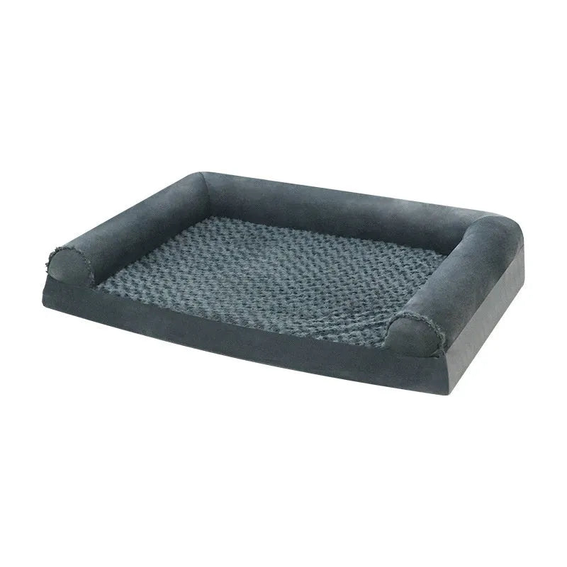 Cloth dog kennel in light grey or dark grey, showing sizes for medium to large breeds